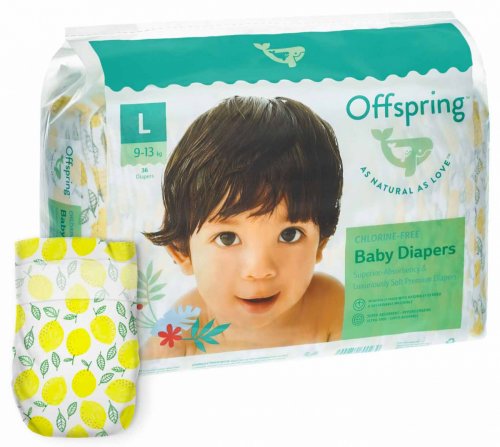 Offspring Подгузники L 9-13 кг, 36 шт / цвет Лимоны