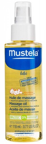 Mustela Масло массажное для новорожденных, младенцев и детей, 100 мл.