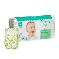 Offspring Подгузники, M 6-10 кг. 42 штуки / расцветка Авокадо					