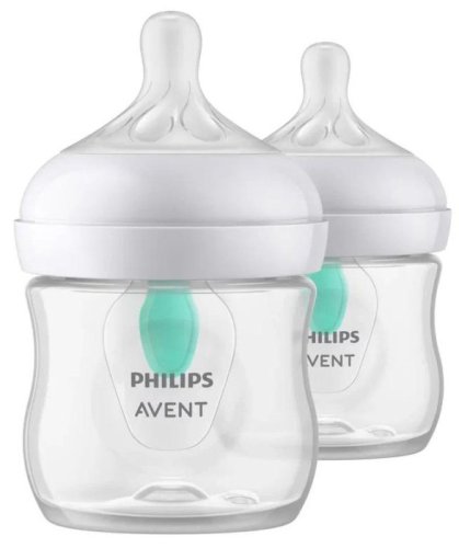 Philips Avent Бутылочка для кормления Natural Response, с клапаном AirFree, 0+, 125 мл, 2 штуки