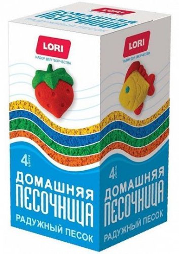 Lori Радужный песок 4 цвета по 80 грамм