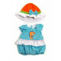 Miniland одежда для куклы 32 см mild weath romper hat set 31642					